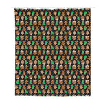 Cute Gingerbread Pattern Print Polyester Shower Curtain