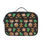 Cute Gingerbread Pattern Print Portable Lunch Bag