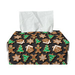 Cute Gingerbread Pattern Print Rectangle Tissue Box Cover