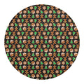 Cute Gingerbread Pattern Print Round Blanket