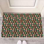 Cute Gingerbread Pattern Print Rubber Doormat