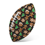 Cute Gingerbread Pattern Print Rugby Ball