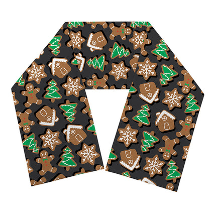 Cute Gingerbread Pattern Print Scarf