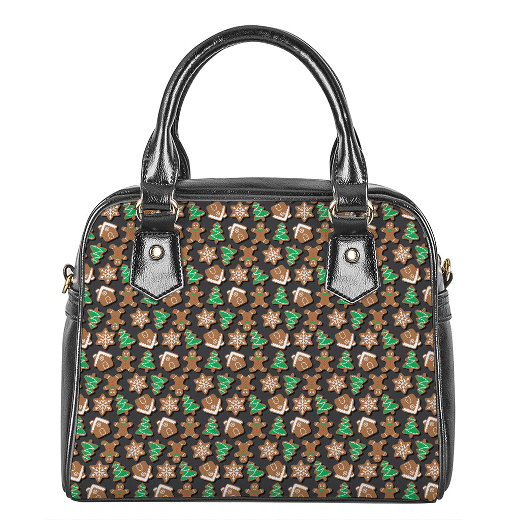 Cute Gingerbread Pattern Print Shoulder Handbag