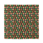 Cute Gingerbread Pattern Print Silk Bandana