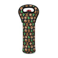 Cute Gingerbread Pattern Print Single Neoprene Wine Tote