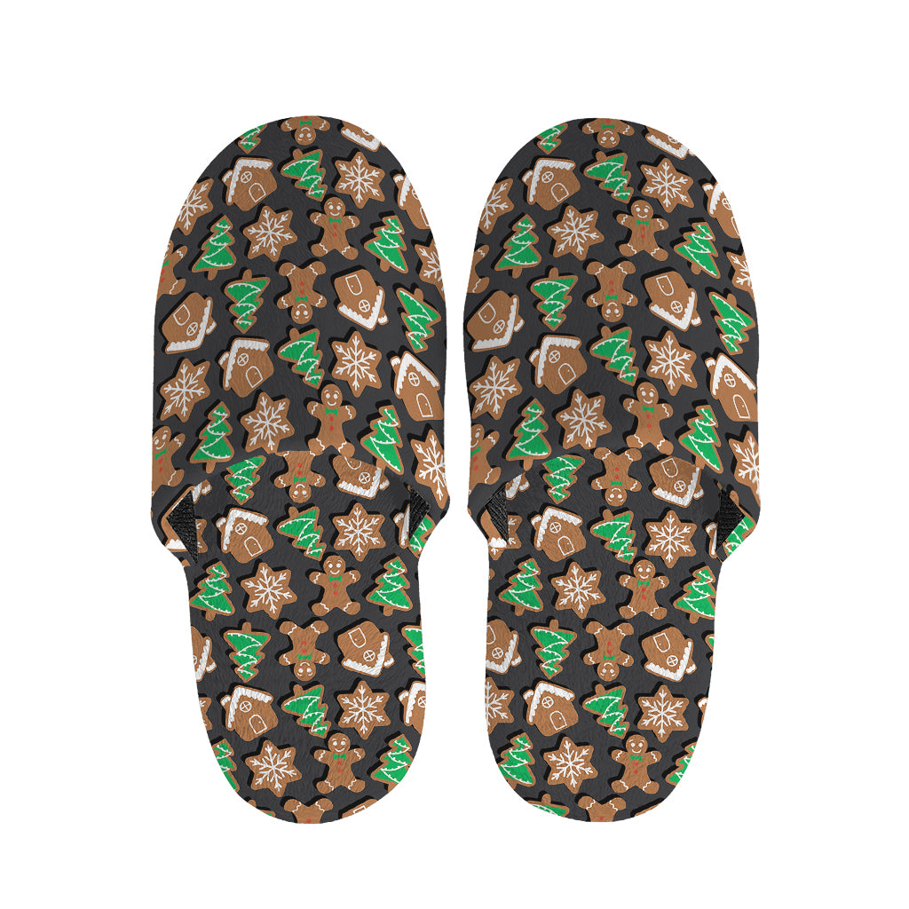 Cute Gingerbread Pattern Print Slippers