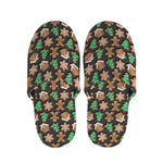 Cute Gingerbread Pattern Print Slippers