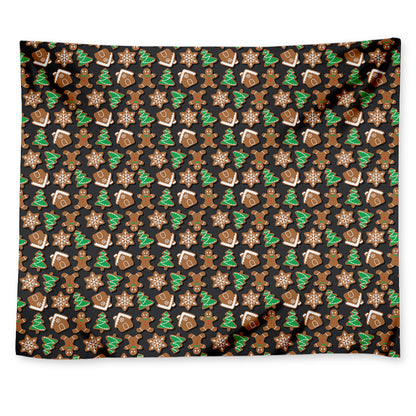 Cute Gingerbread Pattern Print Tapestry