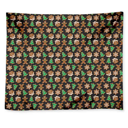 Cute Gingerbread Pattern Print Tapestry