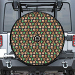 Cute Gingerbread Pattern Print Tire Cover With Camera Hole