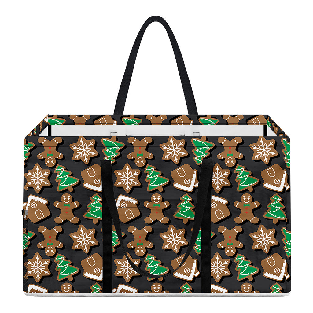 Cute Gingerbread Pattern Print Utility Tote Bag