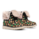 Cute Gingerbread Pattern Print Winter Boots