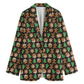 Cute Gingerbread Pattern Print Women's Blazer