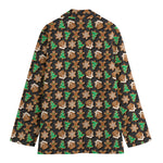 Cute Gingerbread Pattern Print Women's Blazer
