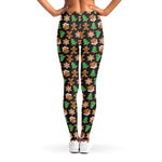 Cute Gingerbread Pattern Print Women's Leggings