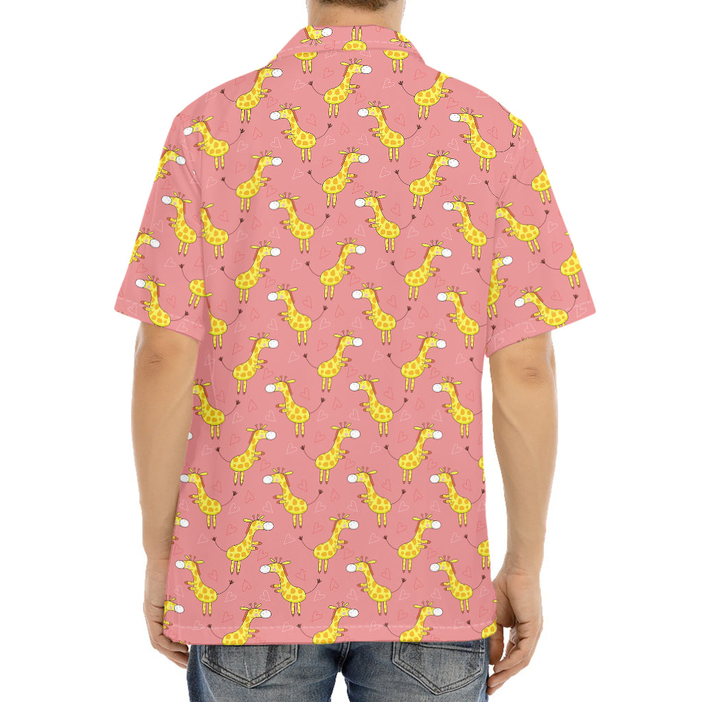 Cute Giraffe Pattern Print Aloha Shirt