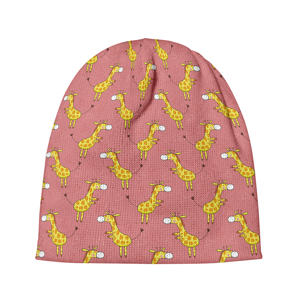 Cute Giraffe Pattern Print Beanie