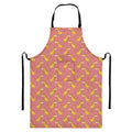 Cute Giraffe Pattern Print Bib Apron With Pocket