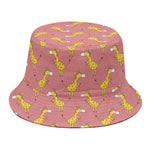 Cute Giraffe Pattern Print Bucket Hat