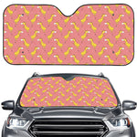 Cute Giraffe Pattern Print Car Windshield Sun Shade