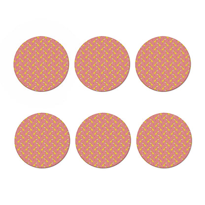 Cute Giraffe Pattern Print Coaster Set
