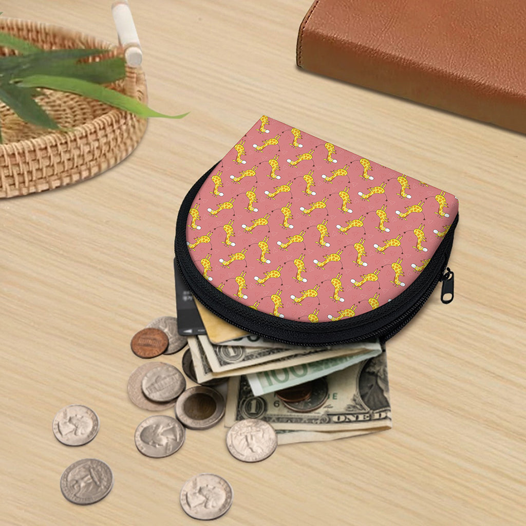 Cute Giraffe Pattern Print Coin Purse
