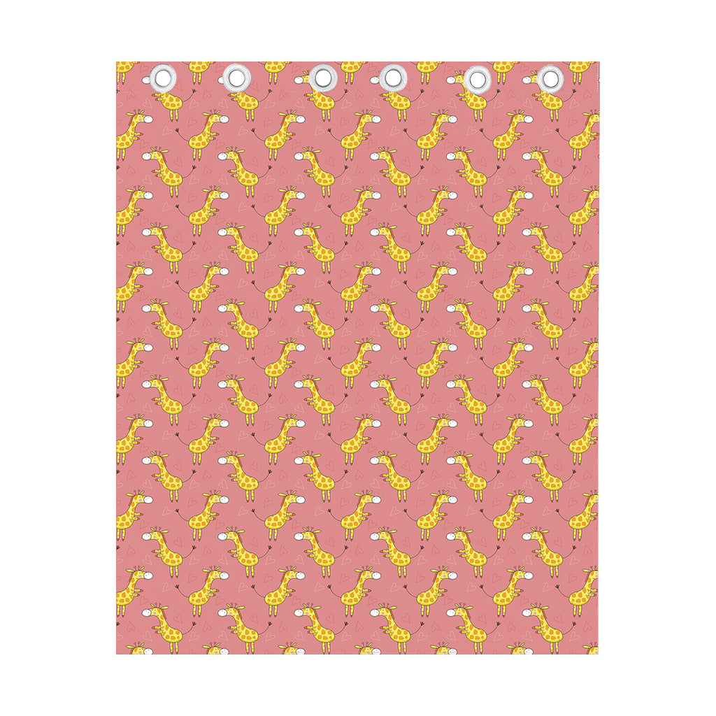 Cute Giraffe Pattern Print Curtain