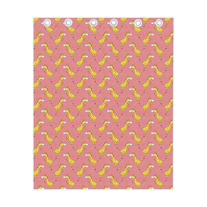 Cute Giraffe Pattern Print Curtain