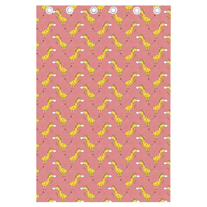 Cute Giraffe Pattern Print Curtain