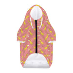 Cute Giraffe Pattern Print Dog Zip Up Hoodie