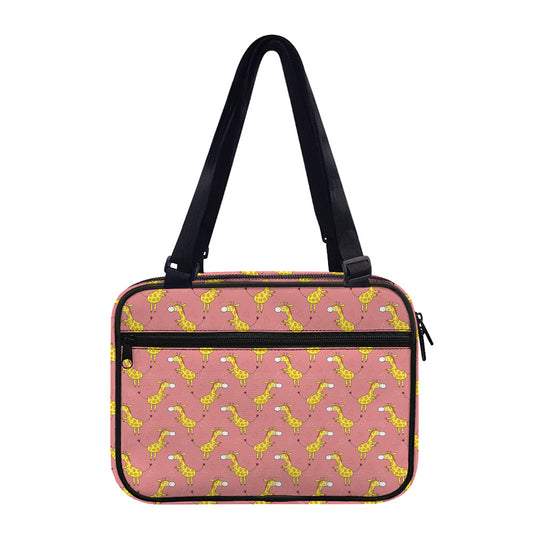 Cute Giraffe Pattern Print Double Strap Bible Bag