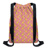 Cute Giraffe Pattern Print Drawstring Backpack