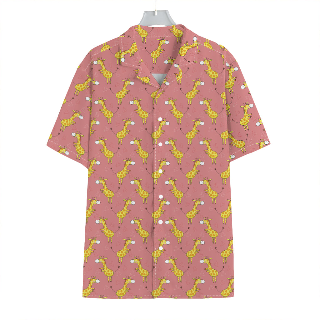 Cute Giraffe Pattern Print Hawaiian Shirt