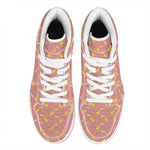 Cute Giraffe Pattern Print High Top Leather Sneakers