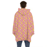 Cute Giraffe Pattern Print Hoodie Blanket