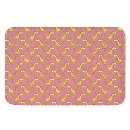 Cute Giraffe Pattern Print Indoor Door Mat