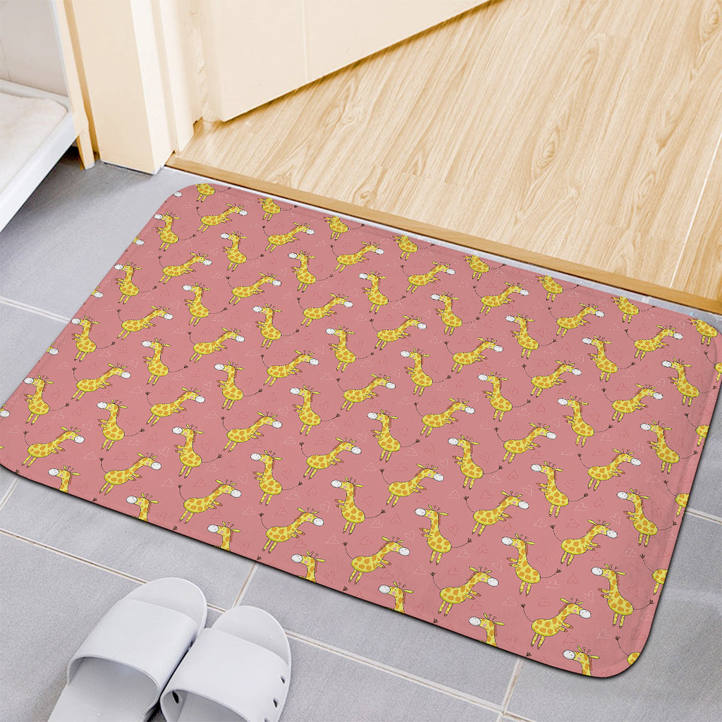 Cute Giraffe Pattern Print Indoor Door Mat