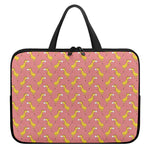 Cute Giraffe Pattern Print Laptop Sleeve With Handle