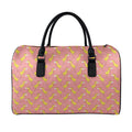Cute Giraffe Pattern Print Leather Duffel Bag