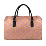 Cute Giraffe Pattern Print Leather Duffle Bag
