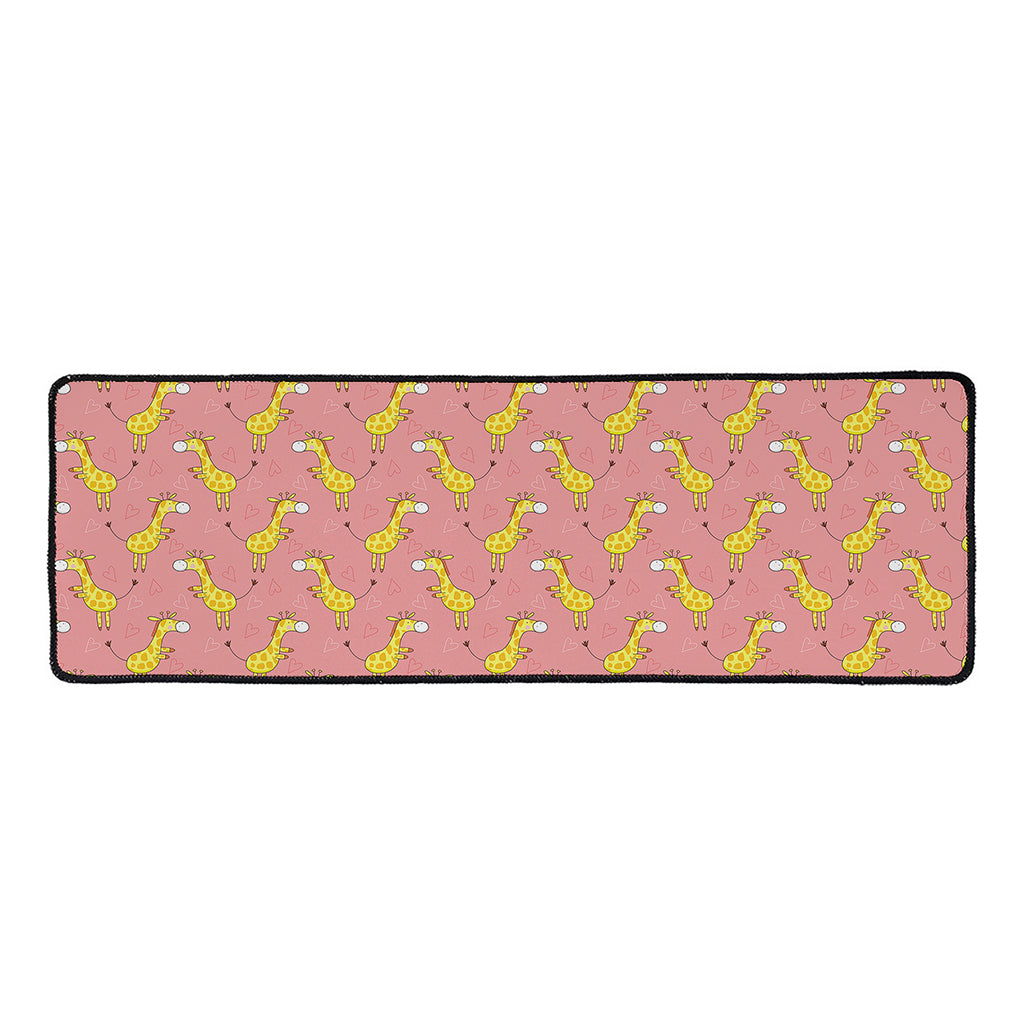 Cute Giraffe Pattern Print Long Kitchen Mat