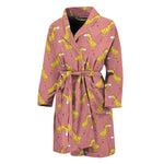 Cute Giraffe Pattern Print Men's Bathrobe