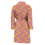 Cute Giraffe Pattern Print Men's Bathrobe