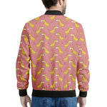 Cute Giraffe Pattern Print Men's Bomber Jacket
