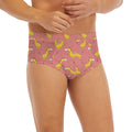 Cute Giraffe Pattern Print Men's Briefs