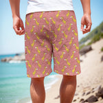 Cute Giraffe Pattern Print Men's Cargo Shorts
