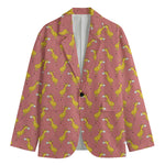Cute Giraffe Pattern Print Men's Cotton Blazer
