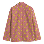 Cute Giraffe Pattern Print Men's Cotton Blazer