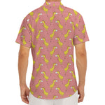 Cute Giraffe Pattern Print Men's Deep V-Neck Shirt